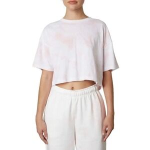 NIA Tie Die Crop T-Shirt Size Small‎ in Petal